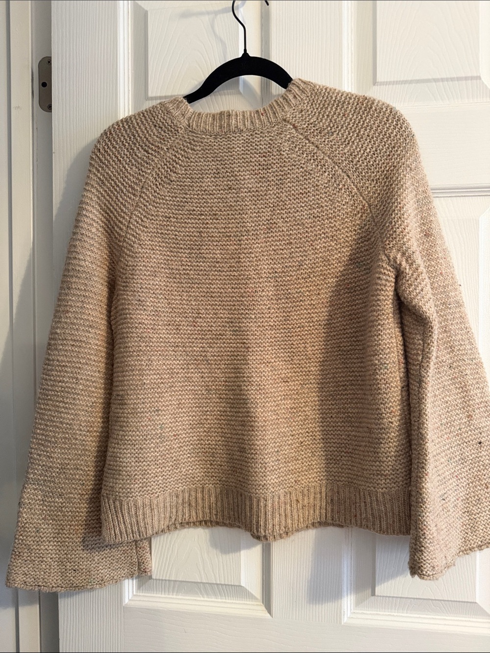 Madewell Cream-Tan Textured Knit Crewneck Sweater - Picture 4 of 5